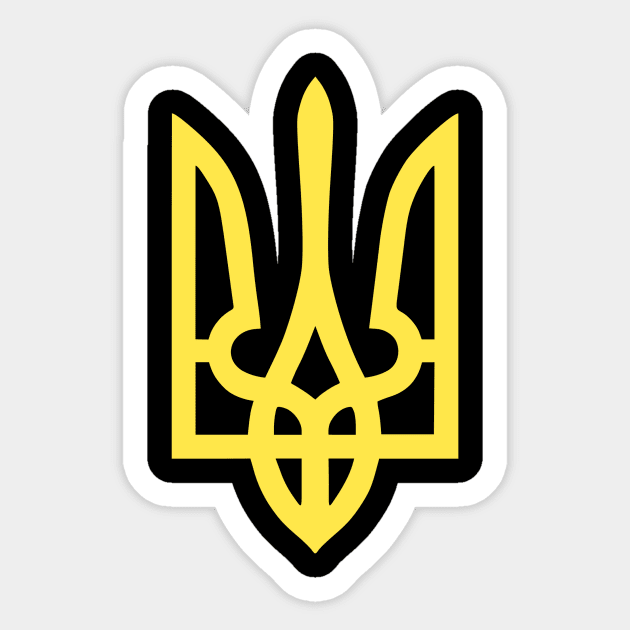 Ukrainian Trident Symbol Sticker by Yasna